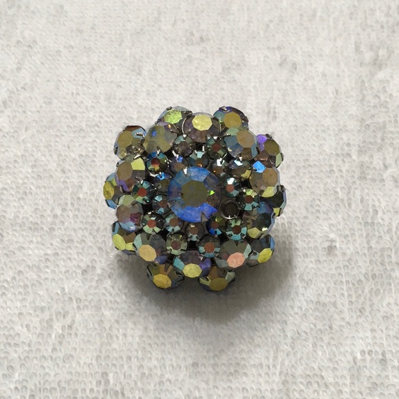 Vintage Borealis Crystal Rhinestone Starburst Brooch - Picture 1 of 4